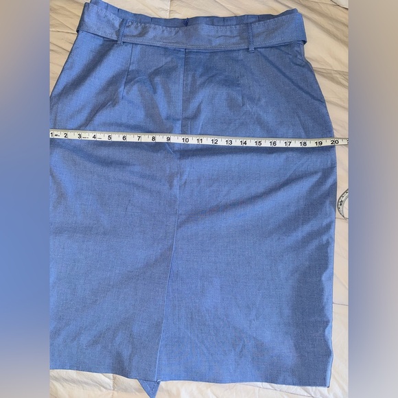 Ann Taylor Blue Pencil Skirt with Tie Front - Picture 9 of 9